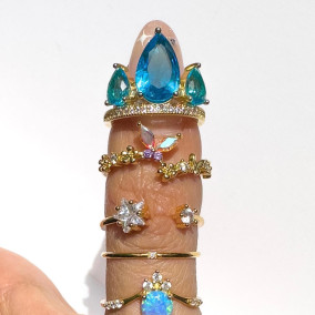 <a href='https://www.instagram.com/p/CtL-fNiIyoV/'>Crystals in summer colors…????#hadragirl #hadra_jewels #ringsofinstagram #ringoftheday #crystalrings #butterflyring</a>